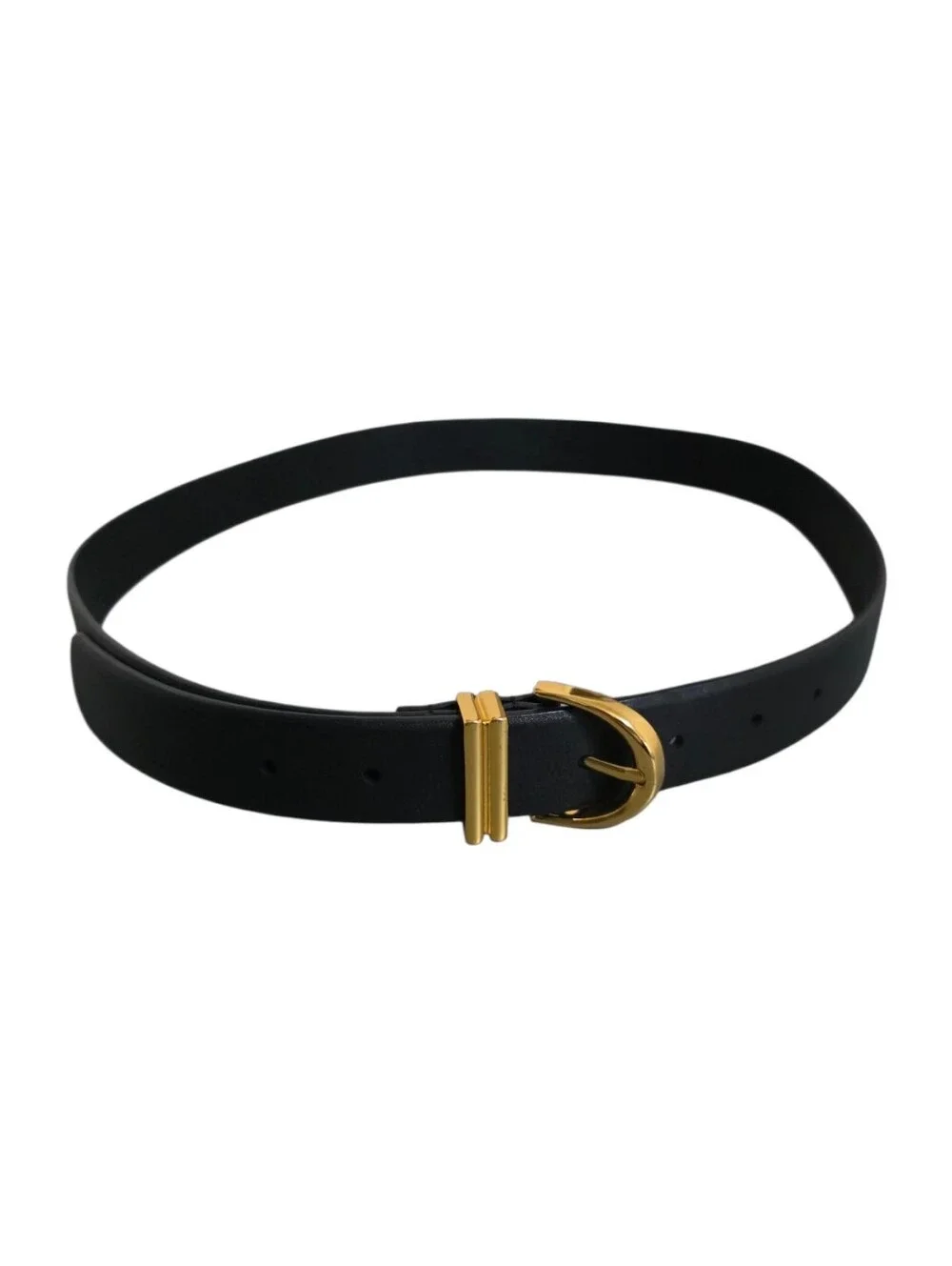 Quince Alora European Leather Belt in Black Size Large